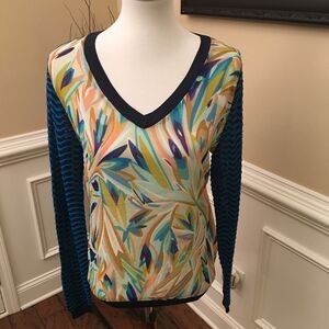 Missoni For Target Mixed Media Long Sleeve Top L
